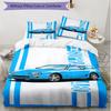 3pcs Duvet Cover Set (1*Duvet Cover + 2*Pillowcase, Without Core), Fast & Furious Print Soft All‑Season Bedding Set, Home Bedroom Decor Gift