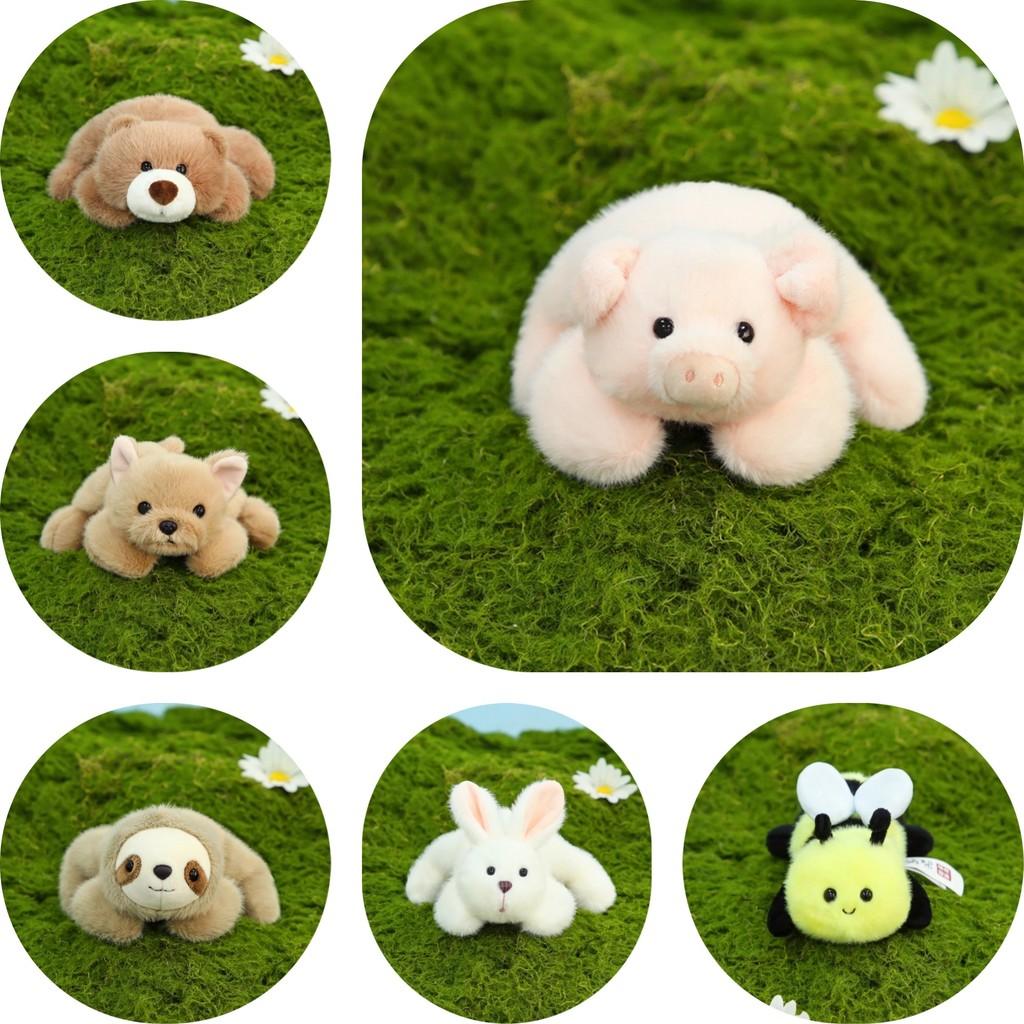Animals Cartoon Plush Toy Room Decoration Rabbit Pig Dog Sloth Bear Dragon Bee