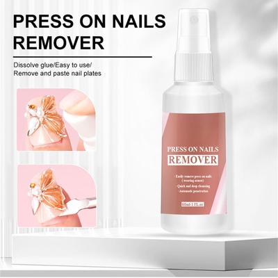 Press On Nail Remover, 60ml Glue Remove Off For False Nails, Nail Glue Remover, Easy Remove Quick Solid Glue Remover