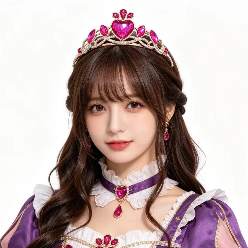 Princess Academy Style Multicolor Optional Crown Tiara Girls Barbie Anime Tiara Stage Performance Accessories