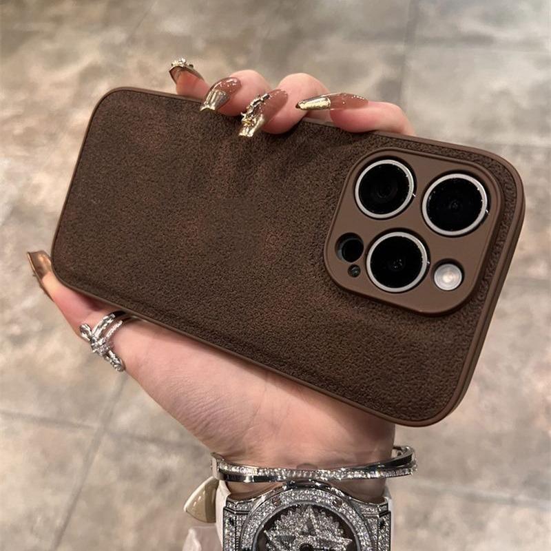 Luxury Leather Moon Pit Pattern Phone Case For For Iphone 11 12 13 14 15 16 Pro Max Plus Shockproof Bumper Back Cases Cover