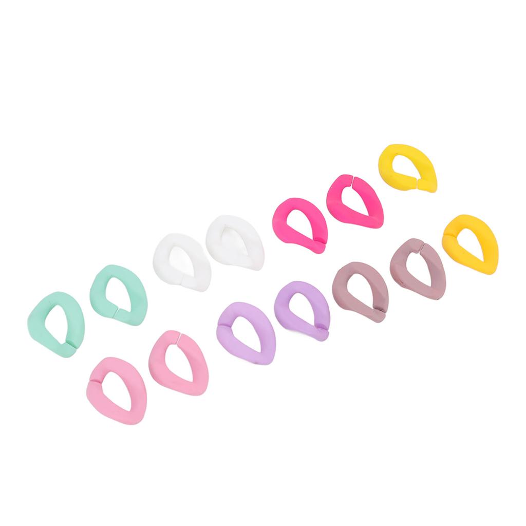 50 Pcs Chain Link Colorful Detachable Acrylic Open Chain Link Jewelry Making Chain Buckle Decoration