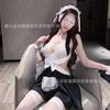 Sexy Lace Lingerie Maid Uniform Seduction Flirting Hot Bed Small Breasts Passion Pajama Set