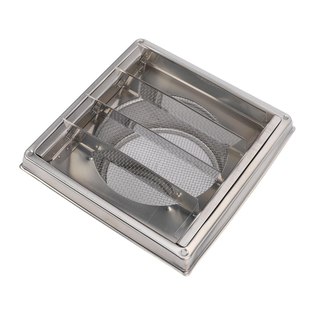 5 Inch Dryer Vent Cover 304 Stainless Steel Square Louvered Vent Cover with Screen for Bathroom Office Home