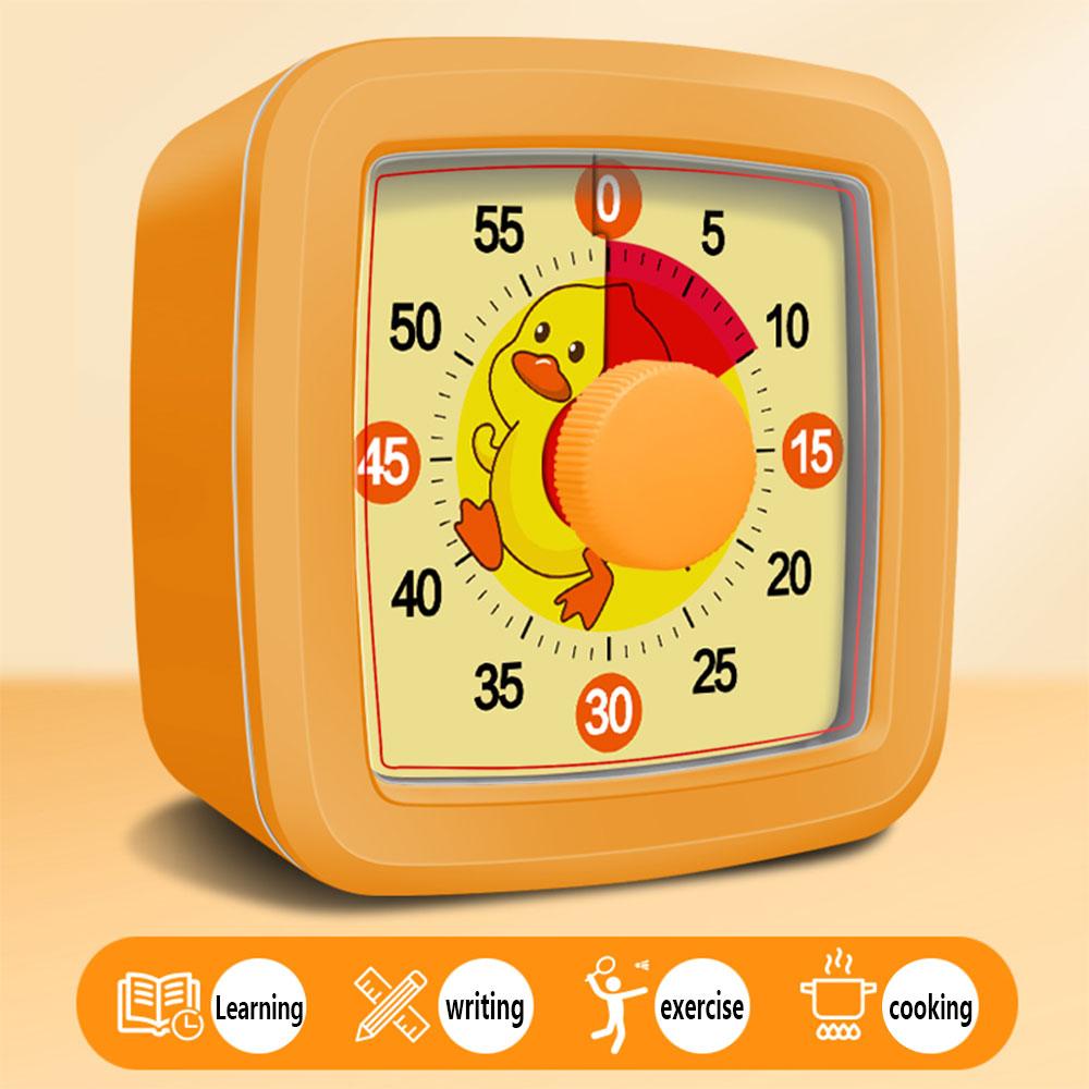 1PC Cartoon Animal Visual Timer Self-discipline Tool Countdown 60-minute Student Learning Homework Time Management Stopwatch