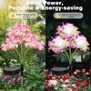Solar Powered Hydrangea LED Light, Realistic Artificial Solar Garden Light, Semi-Flush Lawn Lamp for Outdoor Courtyard, Pathway
