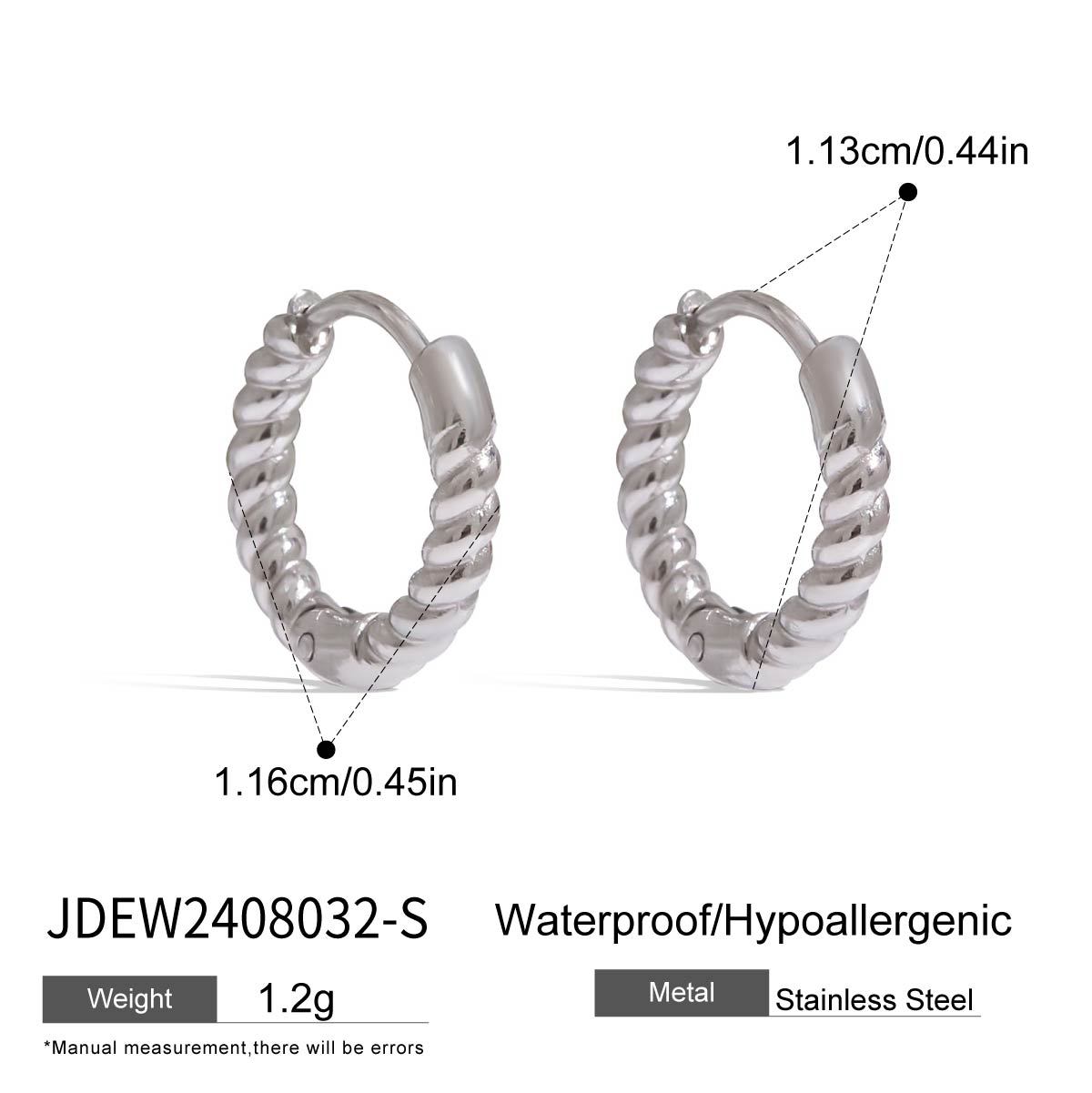 

European and American stainless steel 18k gold twist braided ear buckle geometric hollow stud earrings are simple and versatile every day