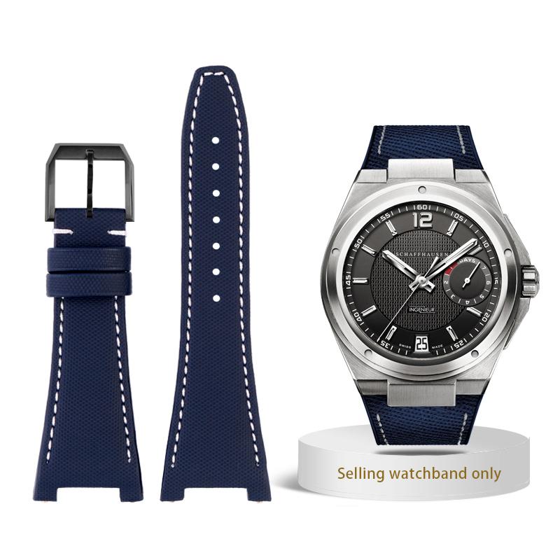 Curea de ceas de 28 mm pentru ceas IWC Engineer Curea cu crestătură Seria IW500501 IW378507 IW322703 Curea de ceas din piele naturală Nylon Brățară