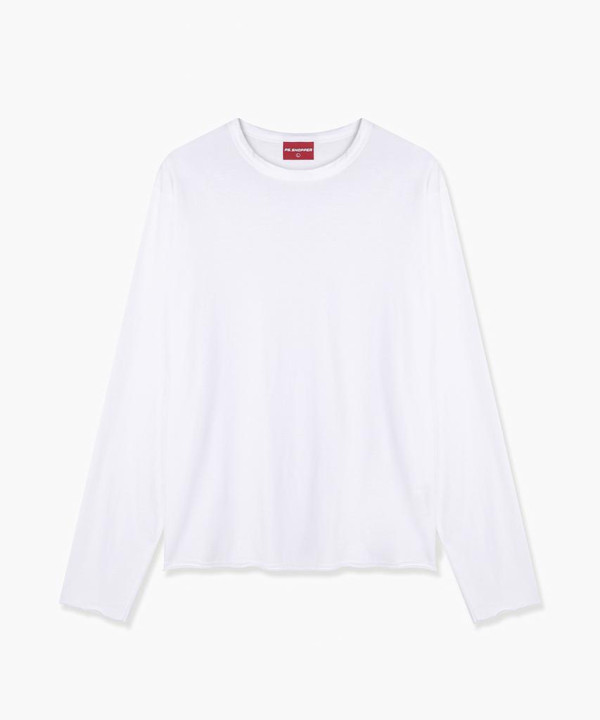 PSSHOPPER Layered Inner Cropped Long Sleeve T-Shirt [White]