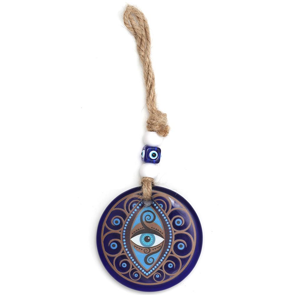 Hand of Fatima Lucky Eye Keychain Blue Eye Car Hanging Charm Lucky Eye Pendant DIY Trinkets