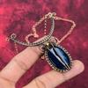 Blue Fire Labradorite Necklace Copper Wire Wrapped Gemstone Necklace Adjustable Chain Necklace Copper Jewelry Handmade Necklace Gift For Her