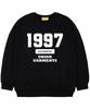 UNION GARMENTS [Fleece-Lined] 1997 Authentic Oversized Sweatshirt Black