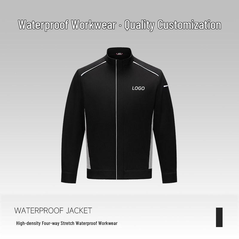 BMW Waterproof Workwear Jacket with Custom Logo for Employees - Stand-up Collar, Autumn/Winter Season