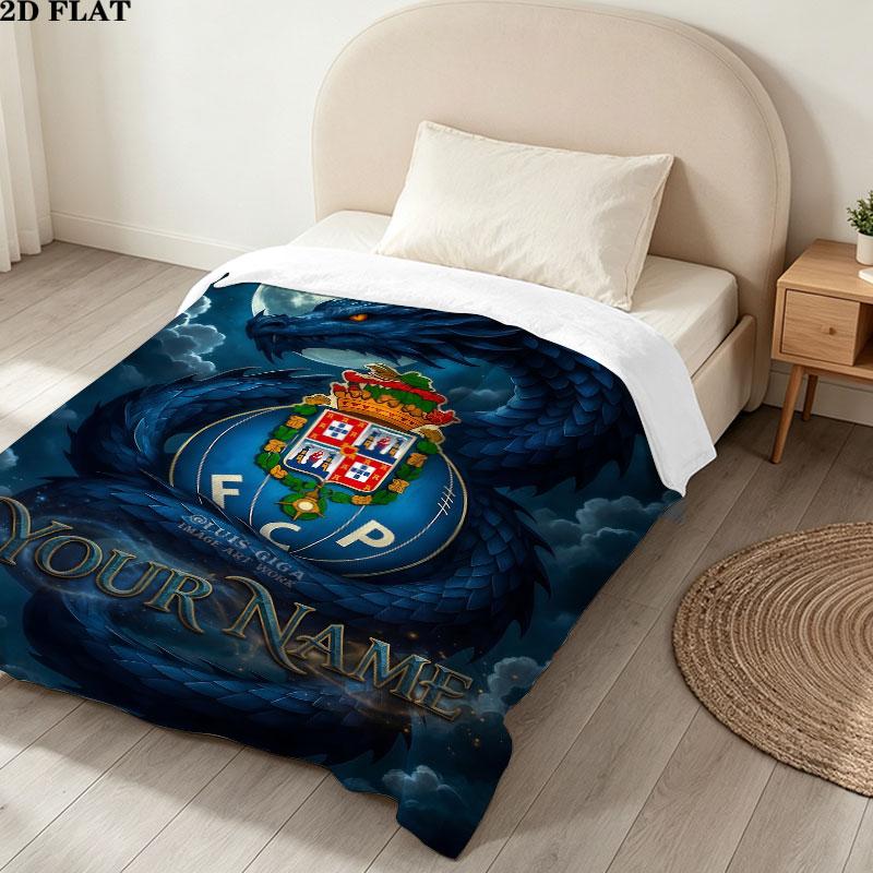 Custom Fc Porto Blanket, High quality Comfortable for All Seasons, Home Decor, Warmth and Comfort