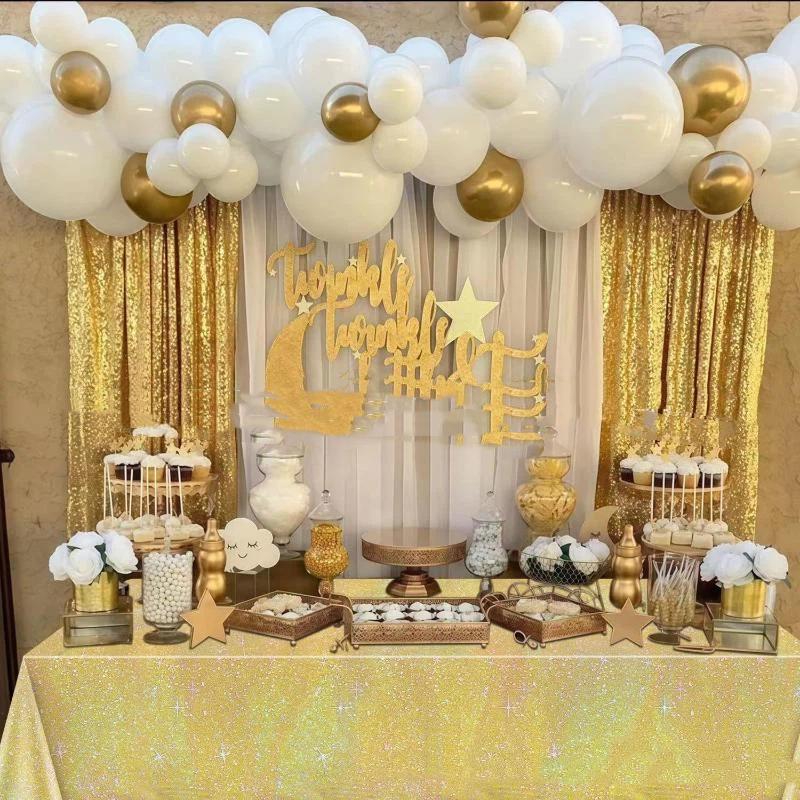 Iridescent Disposable Tablecloth Rainbow Laser Birthday Decoration Tablecloth For Bridal Wedding Party Supplies