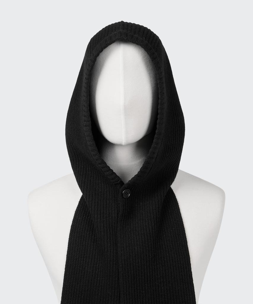 Musinsa Standard Lambswool Knit Scarf Balaclava [Black]