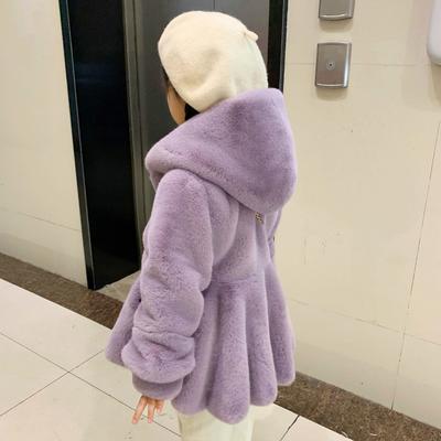 Autumn Winter Kids Clothing Baby Girls Coat Thikcen Sweet Fur Fashion Rabbit Fur