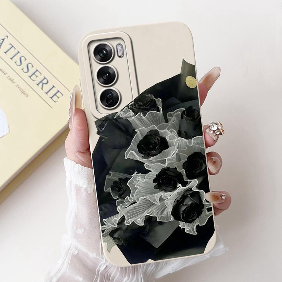 Beautiful Floral Phone Case For OPPO Reno12 12Pro 5G Soft Silicone Shockproof Cover For Oppo Reno12 Pro 5G Reno 12 Cases Bumpers