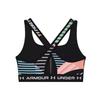 Under Armour Crossback Geometric Print Medium Support Training Sports Tank Top Women Tops Black 1361042-001