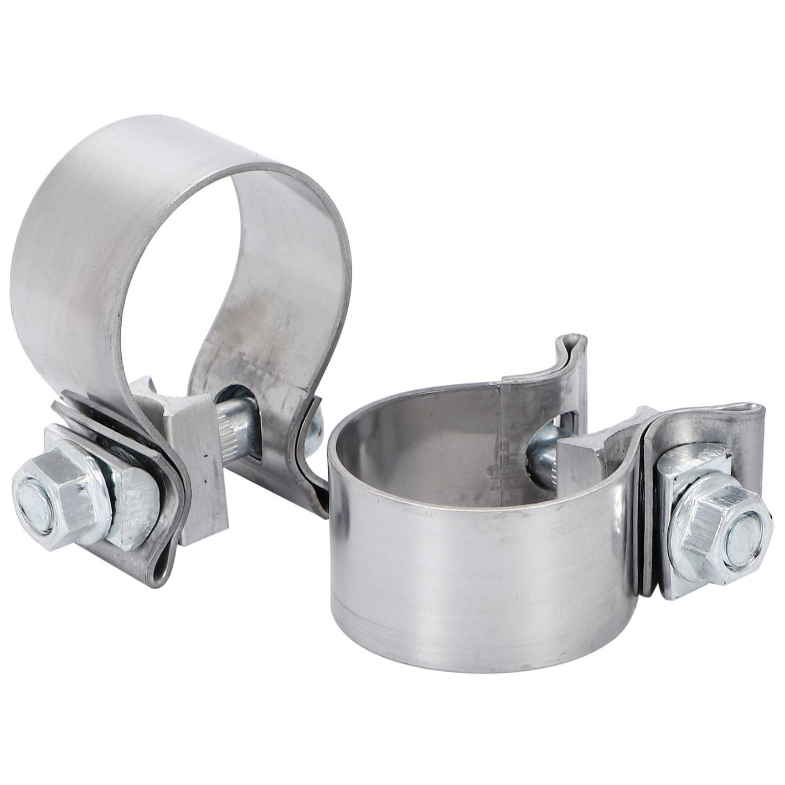 

calm wish Harley Davidson Motorcycle Muffler Silencer Band Pipe Exhaust Clamp Stainless 1.75 inch 2pcs Compatible серебряный