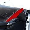 2Pcs Real Soft Carbon Fiber Inner Door Panel Decor Cover For Corvette C7 2014-19