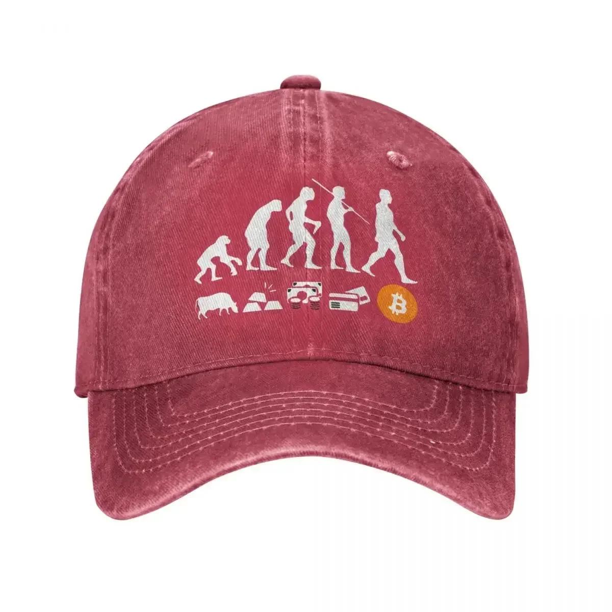 Summer Women Evolution Of Money Bitcoin Baseball Cap Btc Crypto Blockchain Hip Hop Sun Hat Outdoor Travel Denim Cap Hats Adjustable
