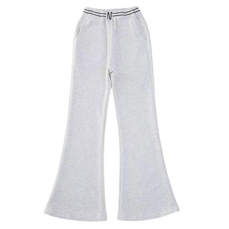 Girls' Flared Fleece-Lined Pants - Spring/Autumn 2025 Fashion for Middle & Big Kids