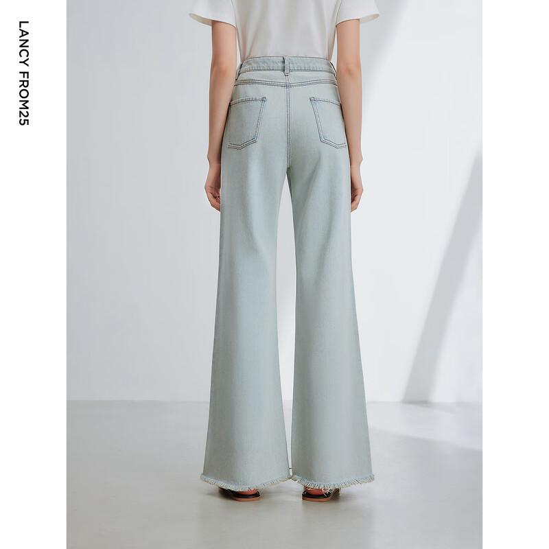 Lanzie Women's Cotton Retro Flared High-Waist Jeans