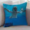 Rock Band Nirvana Pillow Cushion Cover Pillowcase Living Room Sofa Home Decor Customized