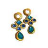Rhinestone Blue Crystal Earring Sparkle Stud Earring Women Jewelry Drop Earring  Party