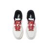 Li Ning Future C1 Synthetic Leather Slip Resistant Abrasion Resistant Low top Skateboard Shoes Women's White Red Green AGCT028-11