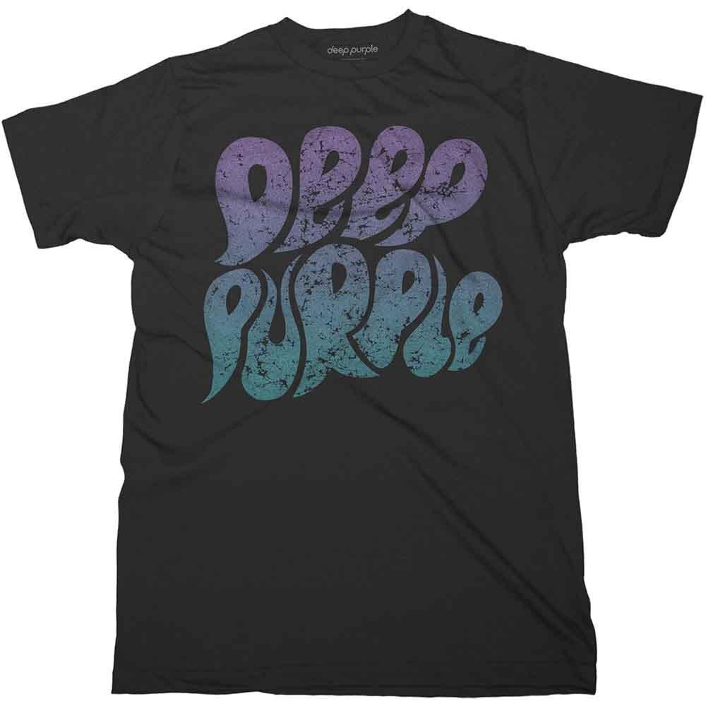 Deep Purple Bubble Logo T-Shirt Black New Unisex T-Shirt XXXL