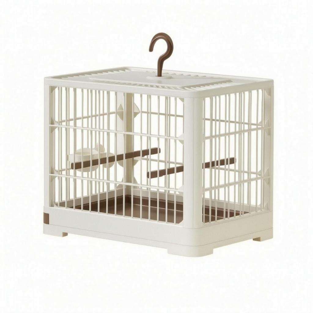 Square Bird Cage Lightweight with Slide-out Tray Lockable for Budgies