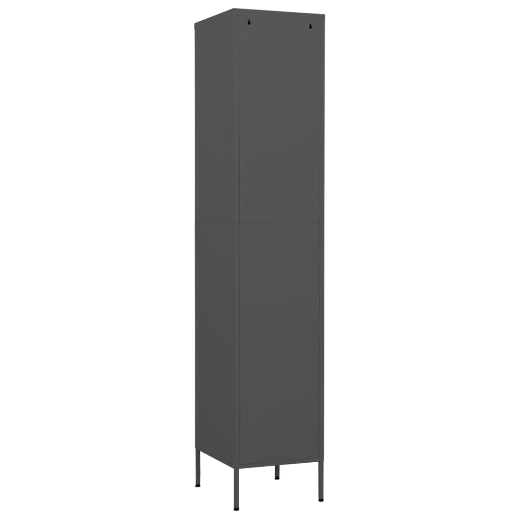 Locker Cabinet Anthracite Grey 35 x 46 x 180 cm Steel