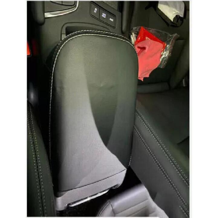 Black Leather 2017-22 Armrest Box Cover Trim Central Console For Cadillac XT5