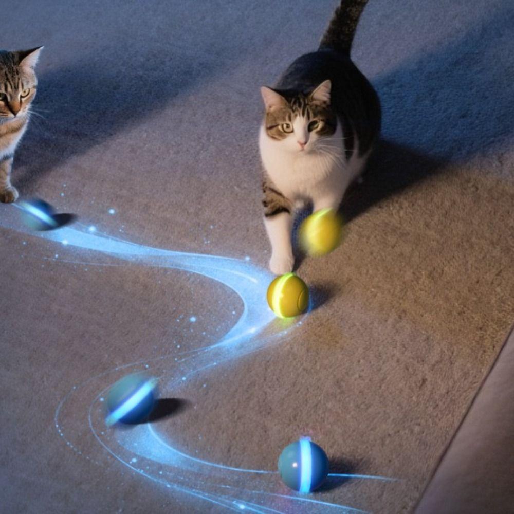 Automatic Rolling Electric Smart Ball USB Pet Toy Silent Cat Teaser  Cat