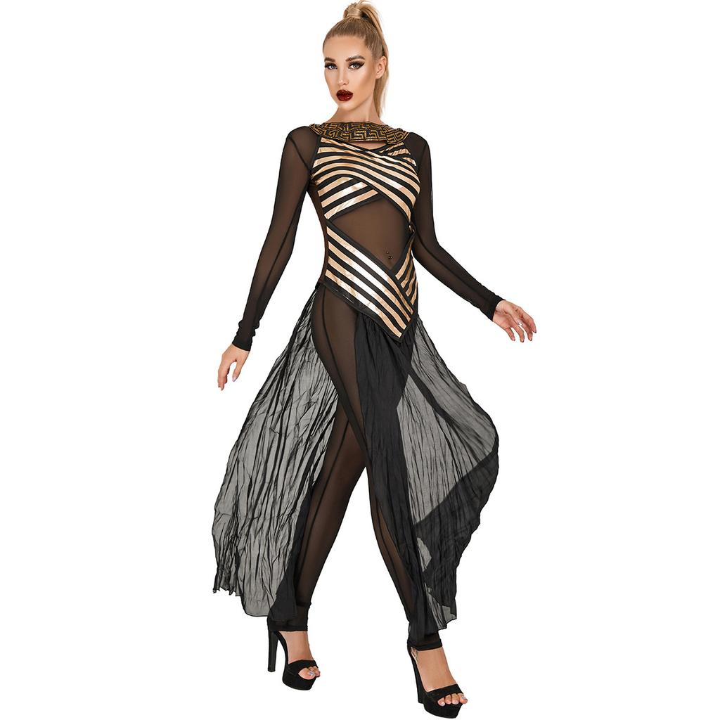 Halloween drag Greek Muse Cleopatra Muse kostým cos čarodějnice starověké římské uniformy Athény