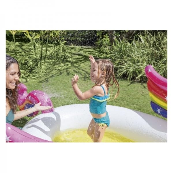 INTEX Mystic Unicorn Spray Pool, 272 x 193 x 104 cm, 57441 [Official Japanese Product]