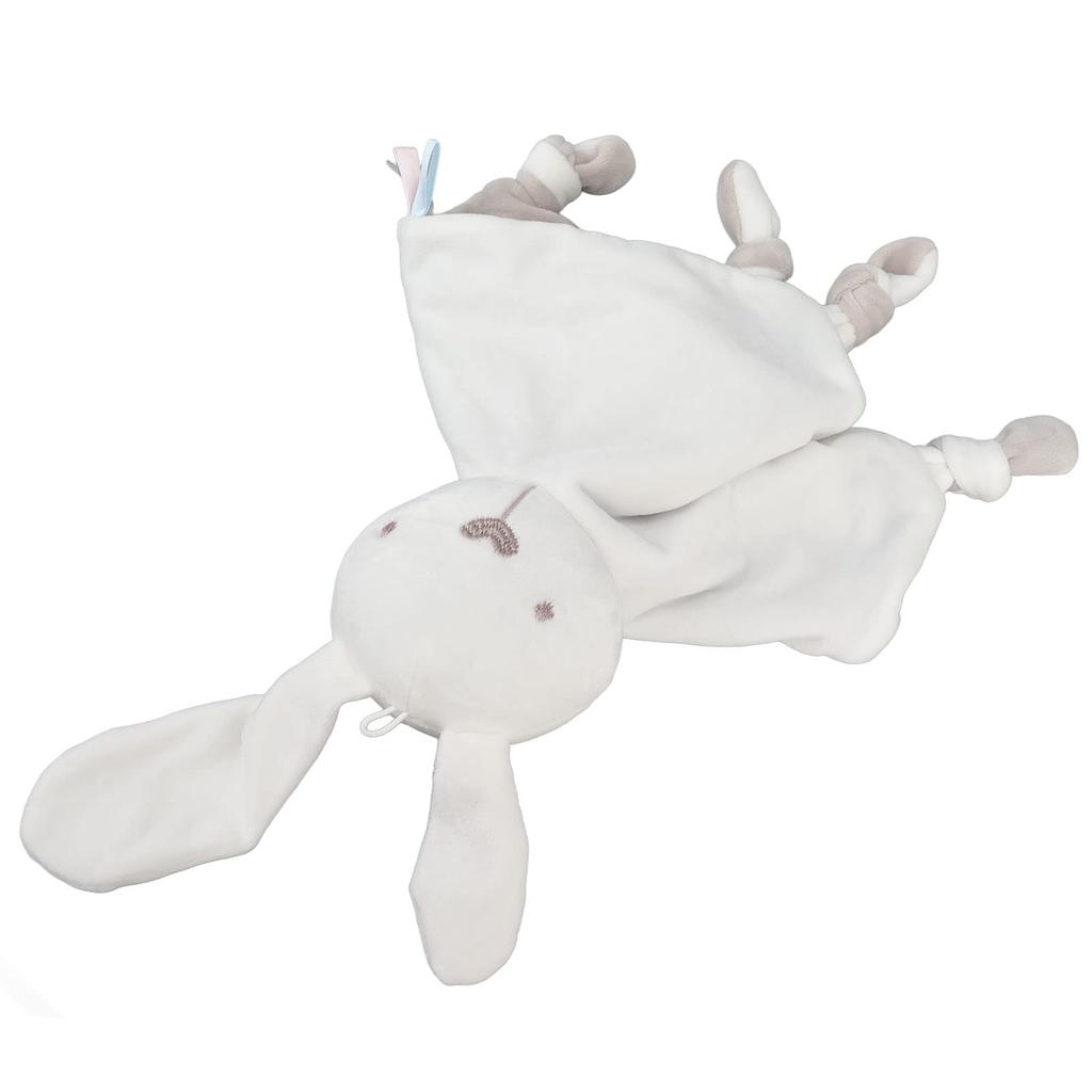 Baby Bath Towel, Baby Pacifier Towel, Plush Cartoon Doll, Infant Burp Cloth, Handkerchief, for Babies 3 Months and Up (Rabbit)