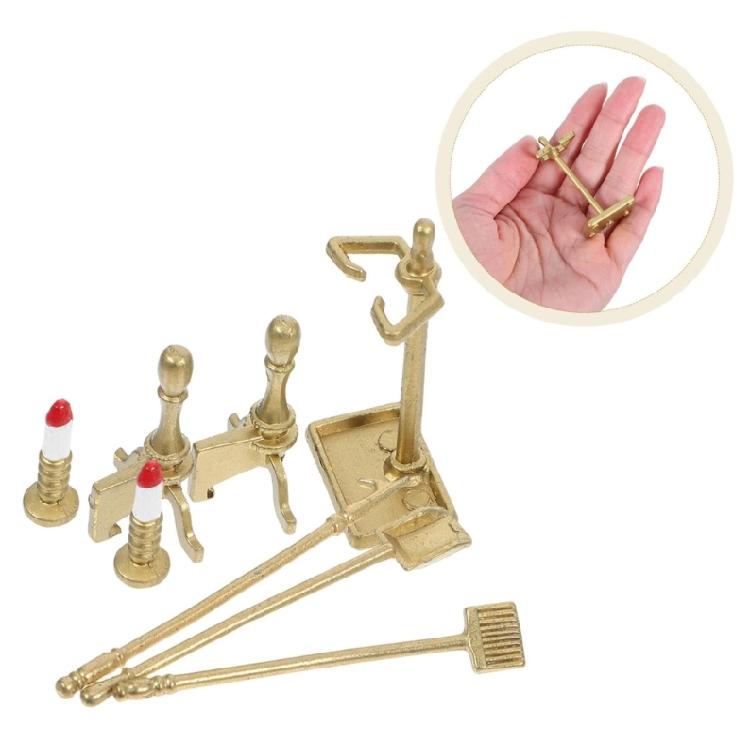 Realistic Fireplaces Miniature Display Shovel Role Play and Display for Dollhouses Enthusiasts, 1/12 Scale Home Scene