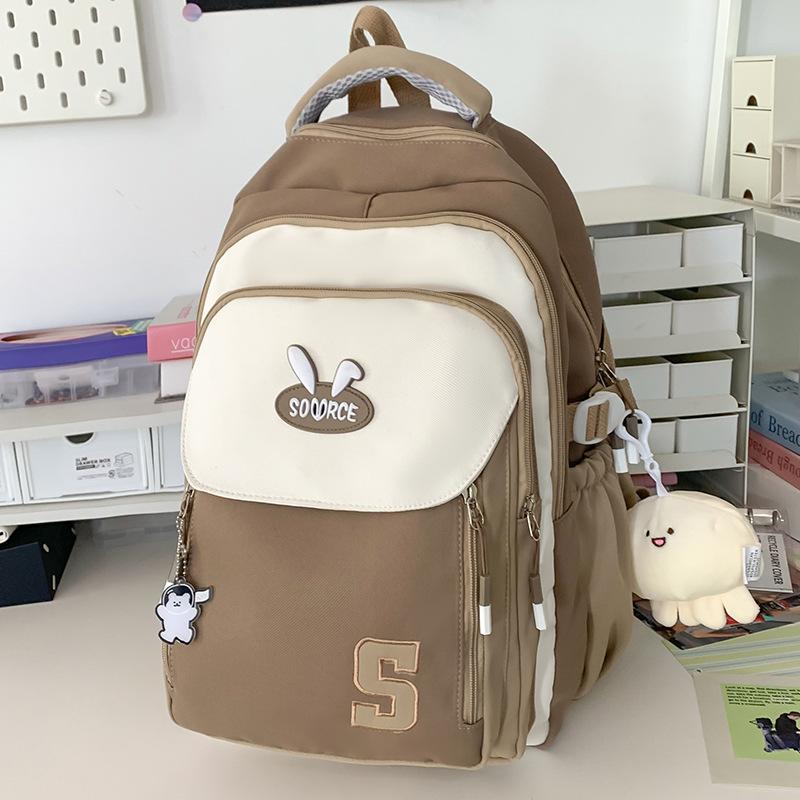 Children's schoolbags, elementary school students, girls, junior high school students, high school students, high-value contrasting colors