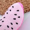 Dog Squeaky Plush Toy Watermelon Shape Teeth Cleaning Toy Interactive Stuffed Fruit Dog Chew Toy for Small Dogs