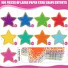 Pack of 108 Colorful Star Cutouts Paper 5.5Inch Star Cutouts for Classroom Bulletin Board Home Decoration Craft Project