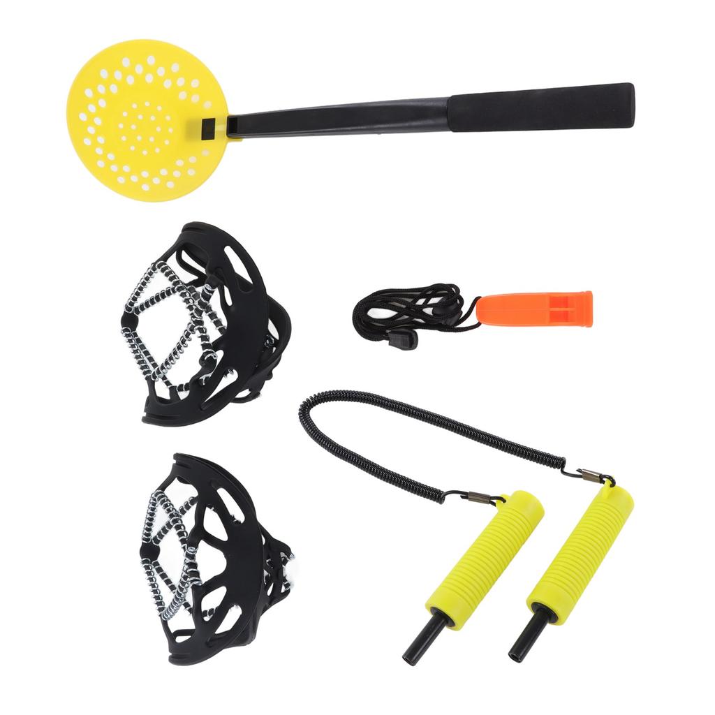 Retractable Ice Safety Picks Non Grip Crampons Spikes Shoe Grip with Whistle Stainless Steel Ice Picks Set for Ice