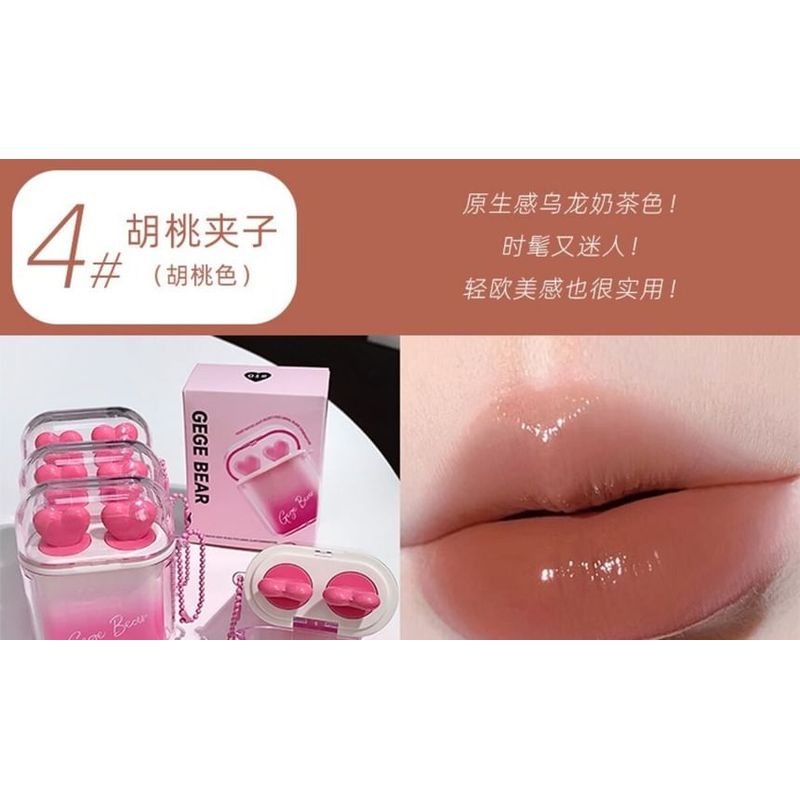 Gege Bear - Herz Wasserlicht Samtiger Nebel Lippen-Gloss-Kombination - 4 Farben