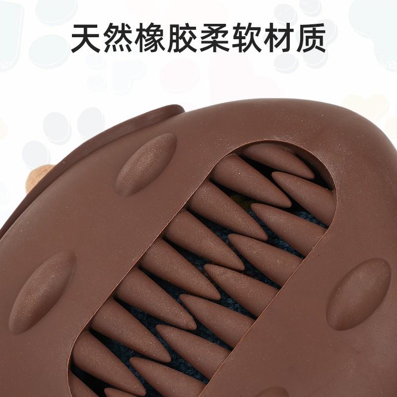Dog Hedgehog Interactive Treat Dispensing Toy Natural Rubber Chew Ball Puppies