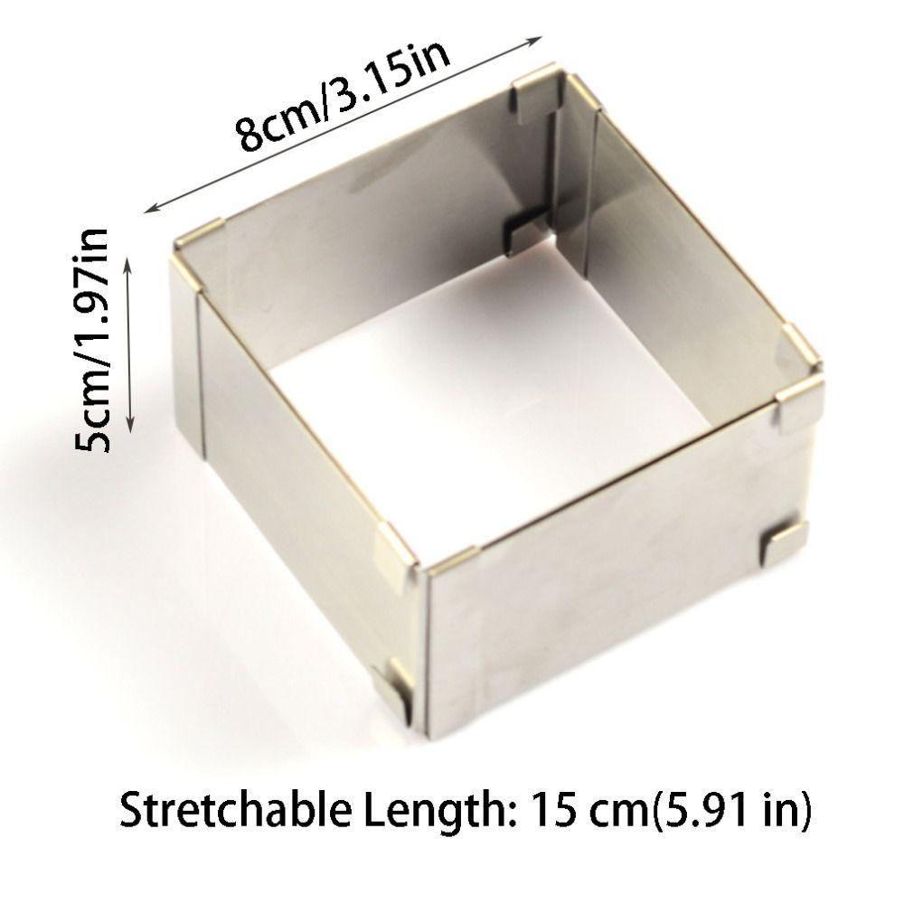 DIY Verstellbare Kuchenform Rostfreier Mousse-Kuchenring Edelstahl Backform Heimbackerei