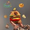 Plyšový polštářek Kapybara Hamburger - Roztomilá kreslená panenka Sváteční dárek