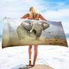 Elephant Beach Towels Quick Dry Microfiber Soft and Absorbent Bath Towel Outdoor Travel Oversized Beach Towel for Adults Kids
