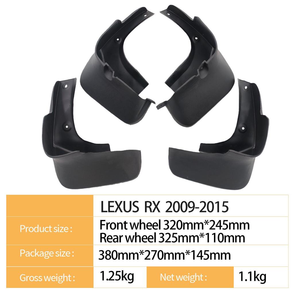 Compatible Mud Flaps for 2009-2015 Lexus RX